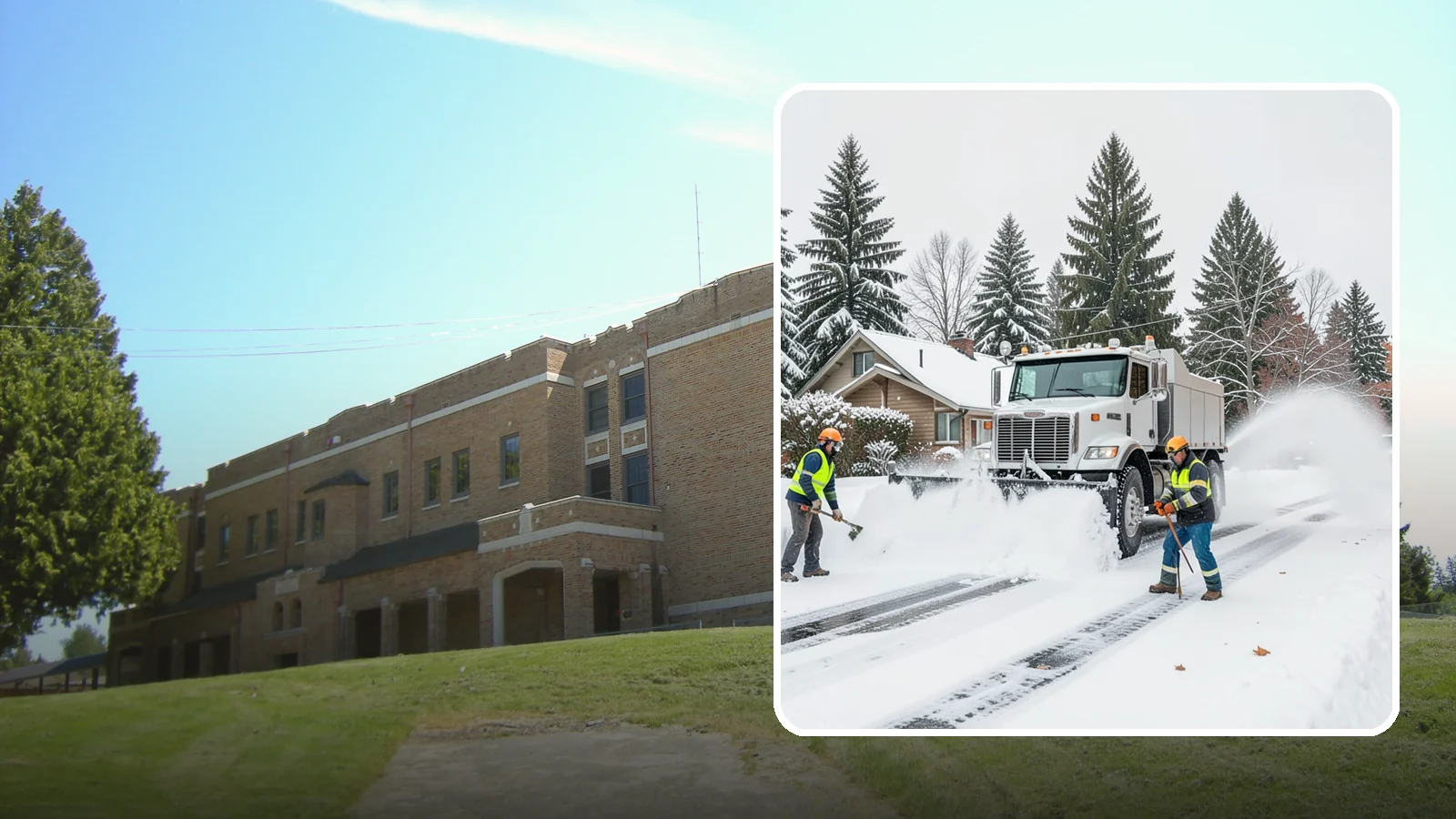 Plow Truck Service in Maple Valley, King County, WA - Our plow trucks clear driveways, lots, and access roads across Western Washington quickly and thoroughly.