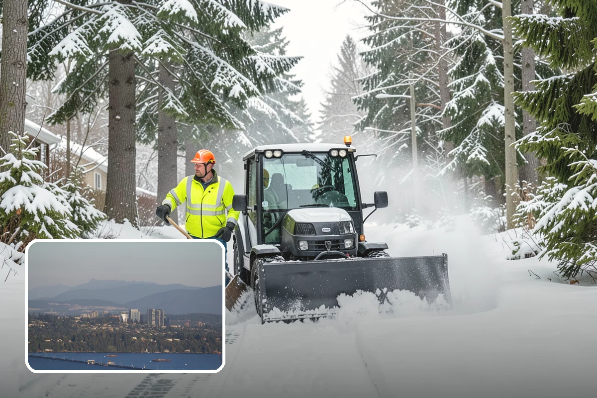 Plow Truck Service in Medina, King County, WA - Fast clearing of heavy maritime snow across large surfaces