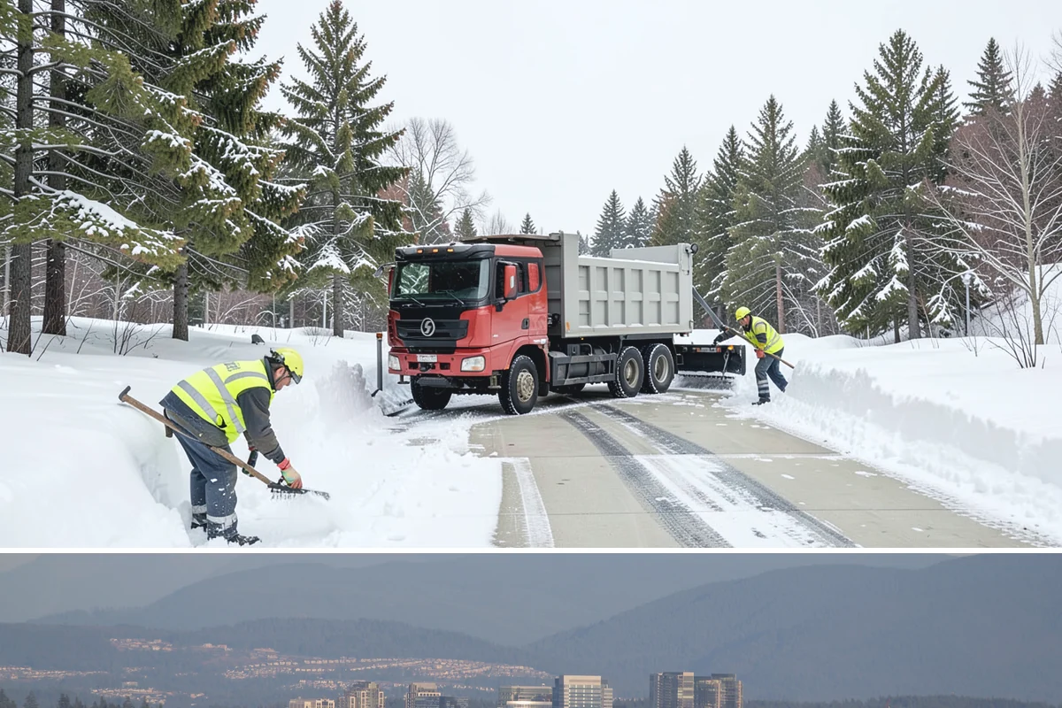 Plow Truck Service in Medina, King County, WA - Plow truck service runs from the first lowland snowfall in late November through the last events of February and early March.