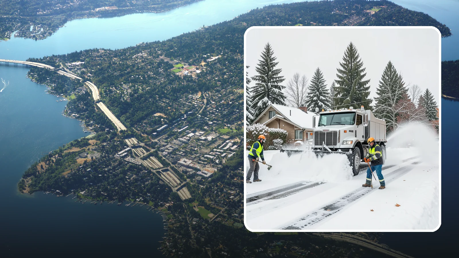 Plow Truck Service in Mercer Island, King County, WA - Our plow trucks clear driveways, lots, and access roads across Western Washington quickly and thoroughly.