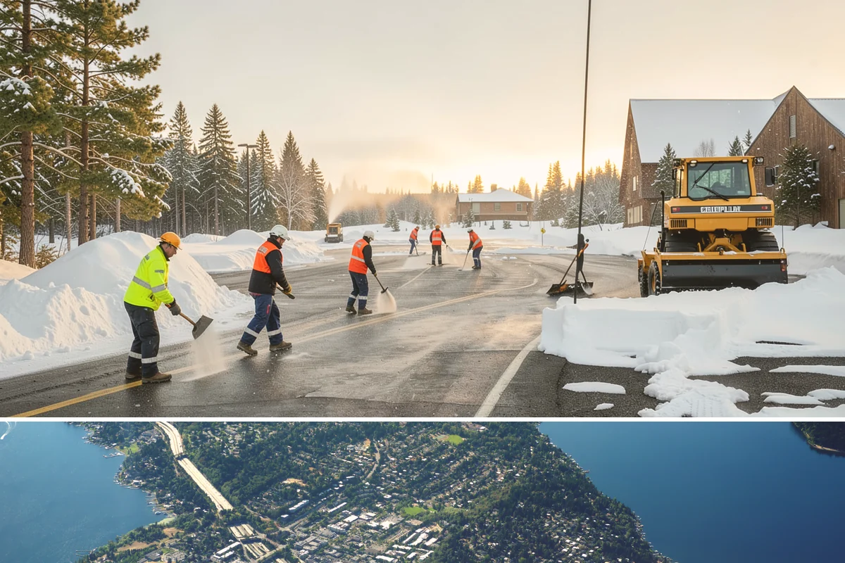 Plow Truck Service in Mercer Island, King County, WA - Plow truck service runs from the first lowland snowfall in late November through the last events of February and early March.