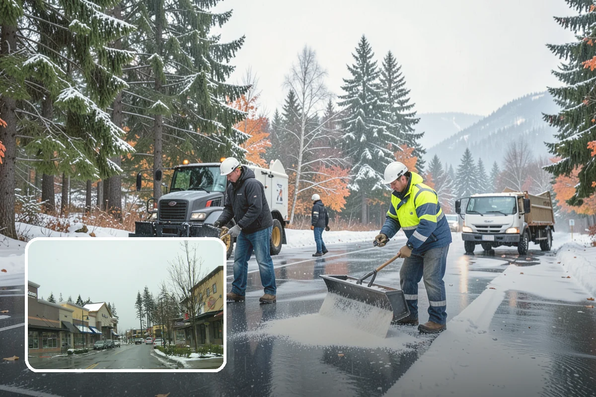 Plow Truck Service in Mill Creek, Snohomish County, WA - Fast clearing of heavy maritime snow across large surfaces