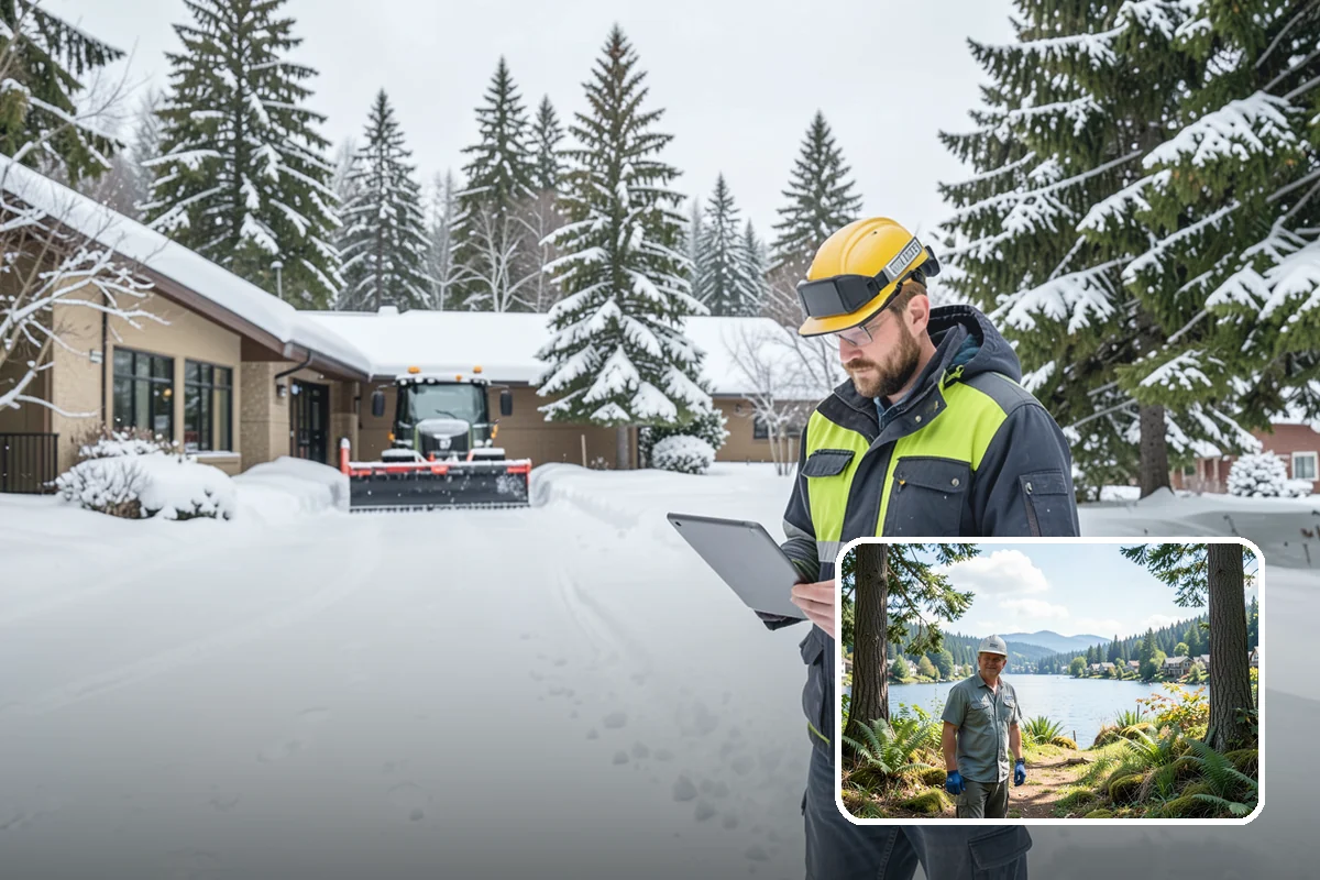 Plow Truck Service in Milton, King County, WA - Fast clearing of heavy maritime snow across large surfaces