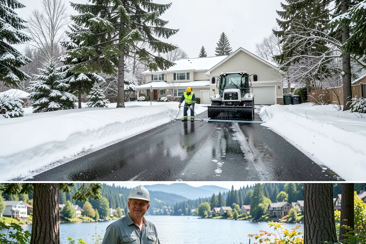 Plow Truck Service in Milton, King County, WA - Plow truck service runs from the first lowland snowfall in late November through the last events of February and early March.