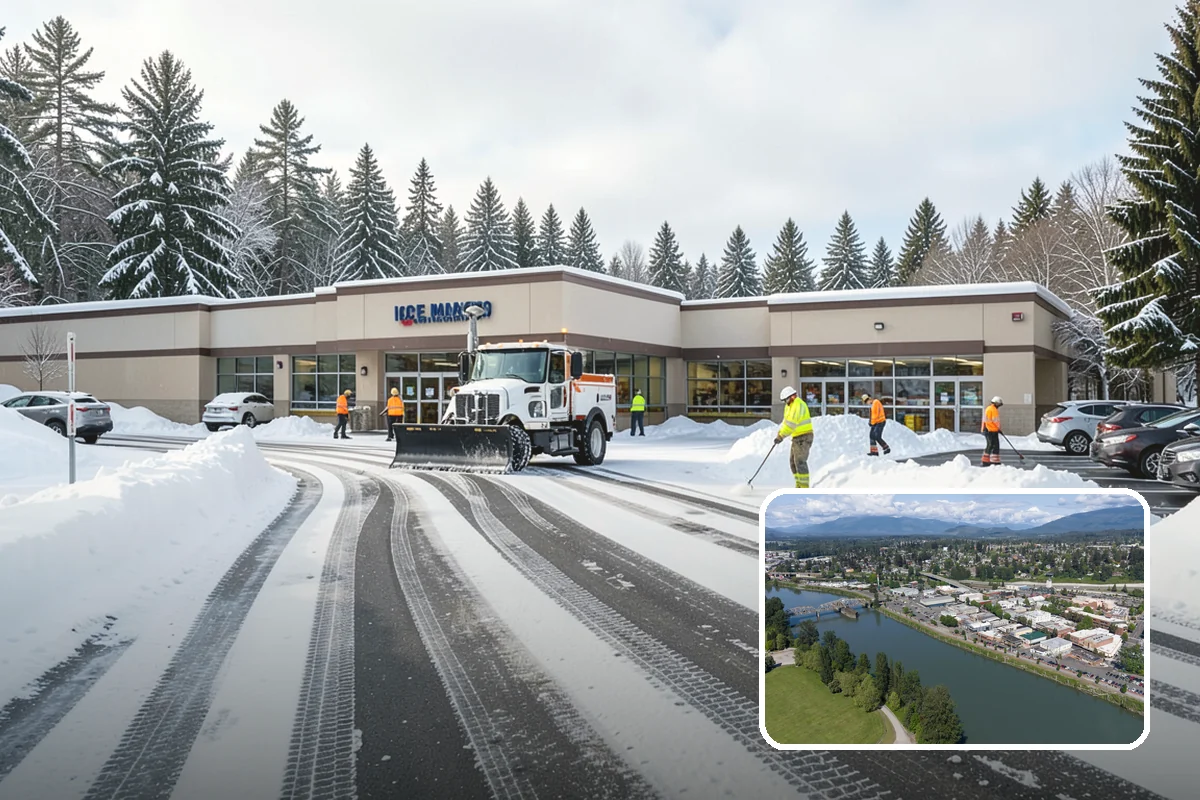 Plow Truck Service in Mount Vernon, Skagit County, WA - Fast clearing of heavy maritime snow across large surfaces