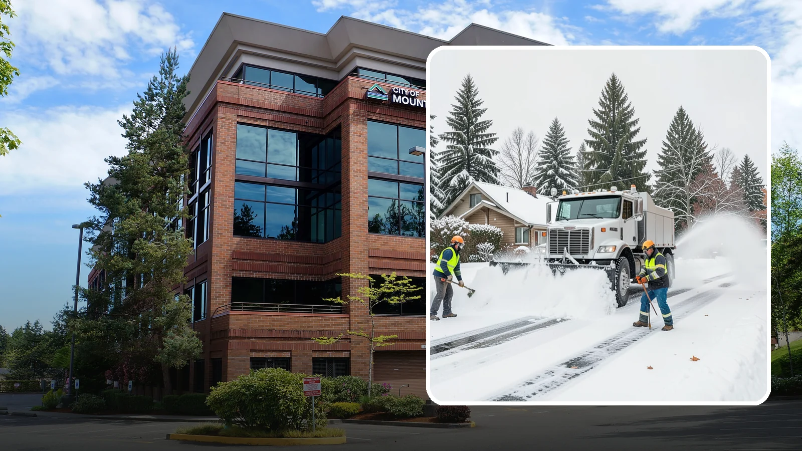 Plow Truck Service in Mountlake Terrace, Snohomish County, WA - Our plow trucks clear driveways, lots, and access roads across Western Washington quickly and thoroughly.