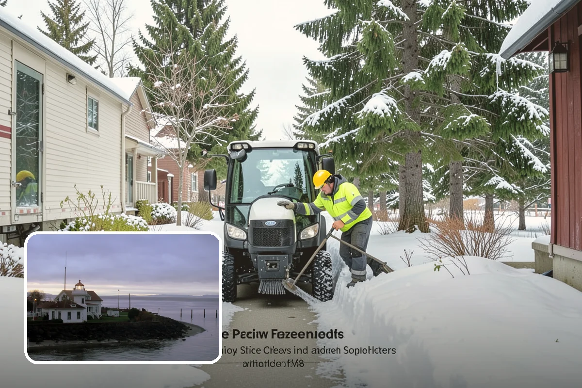 Plow Truck Service in Mukilteo, Snohomish County, WA - Fast clearing of heavy maritime snow across large surfaces