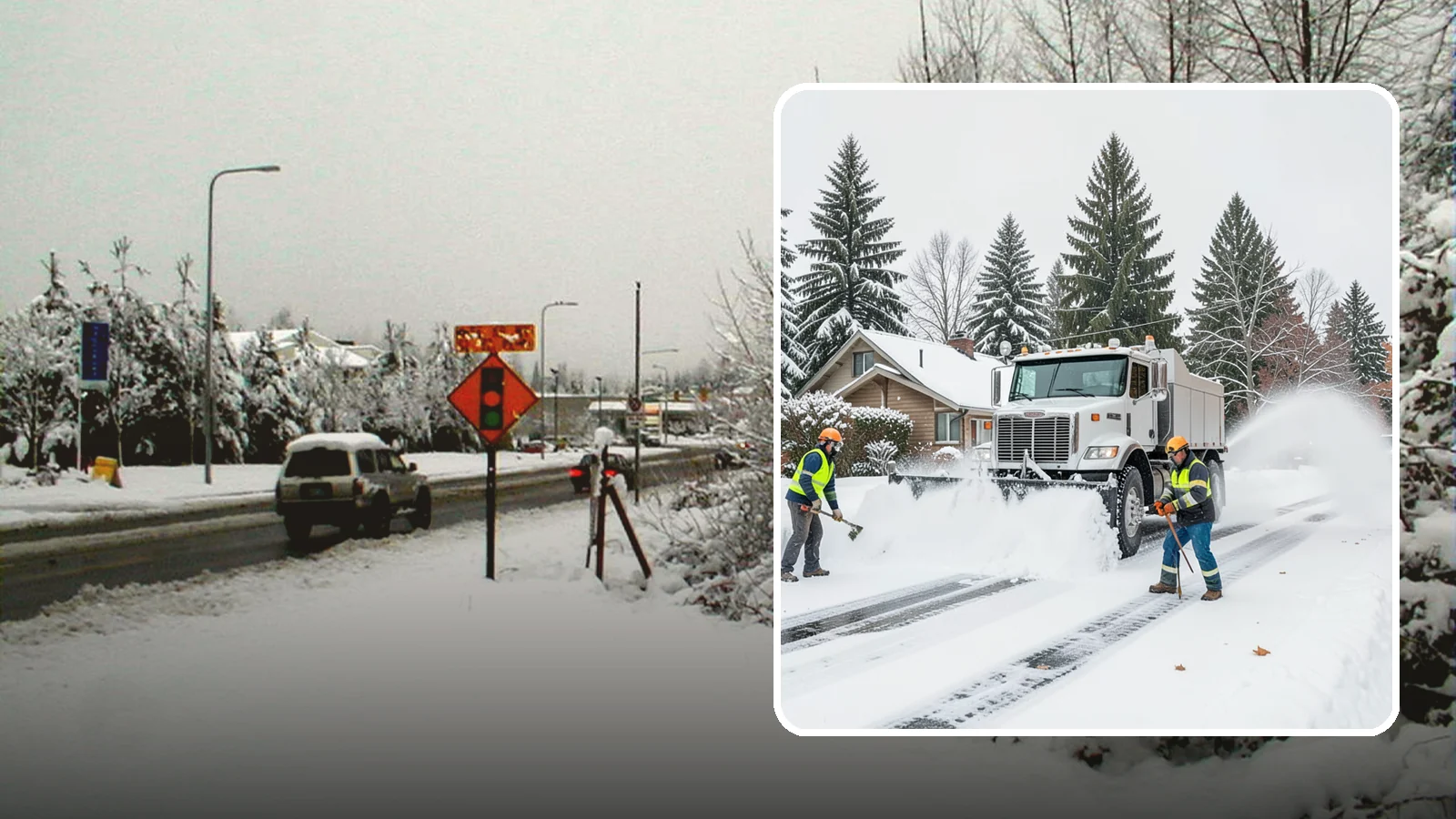 Plow Truck Service in Newcastle, King County, WA - Our plow trucks clear driveways, lots, and access roads across Western Washington quickly and thoroughly.
