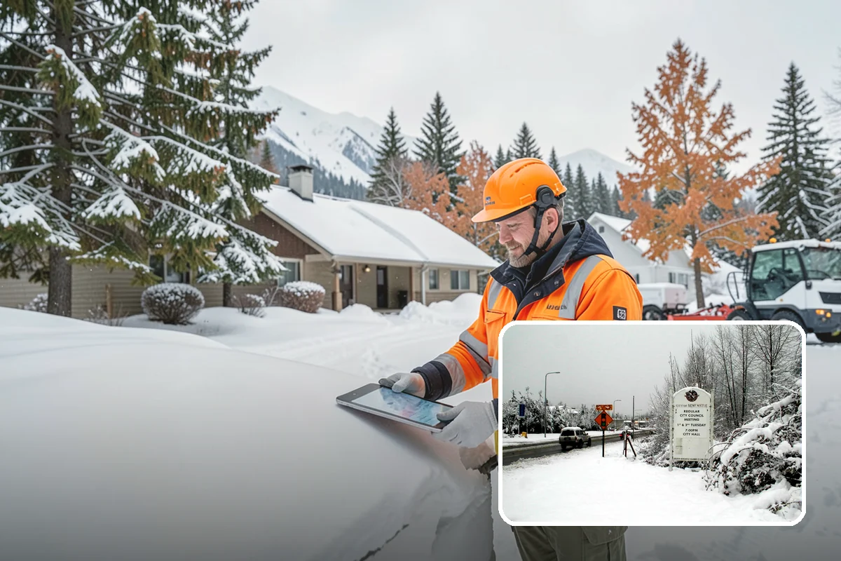 Plow Truck Service in Newcastle, King County, WA - Fast clearing of heavy maritime snow across large surfaces