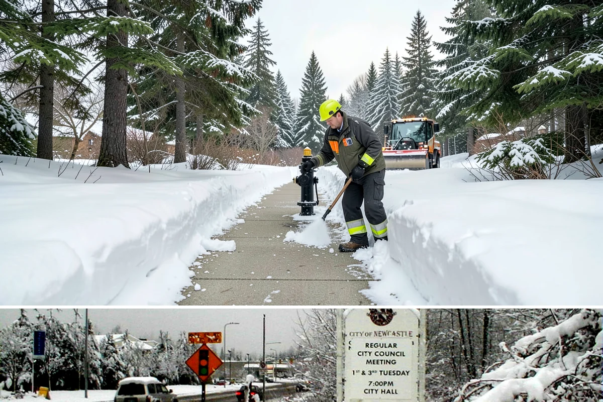 Plow Truck Service in Newcastle, King County, WA - Plow truck service runs from the first lowland snowfall in late November through the last events of February and early March.