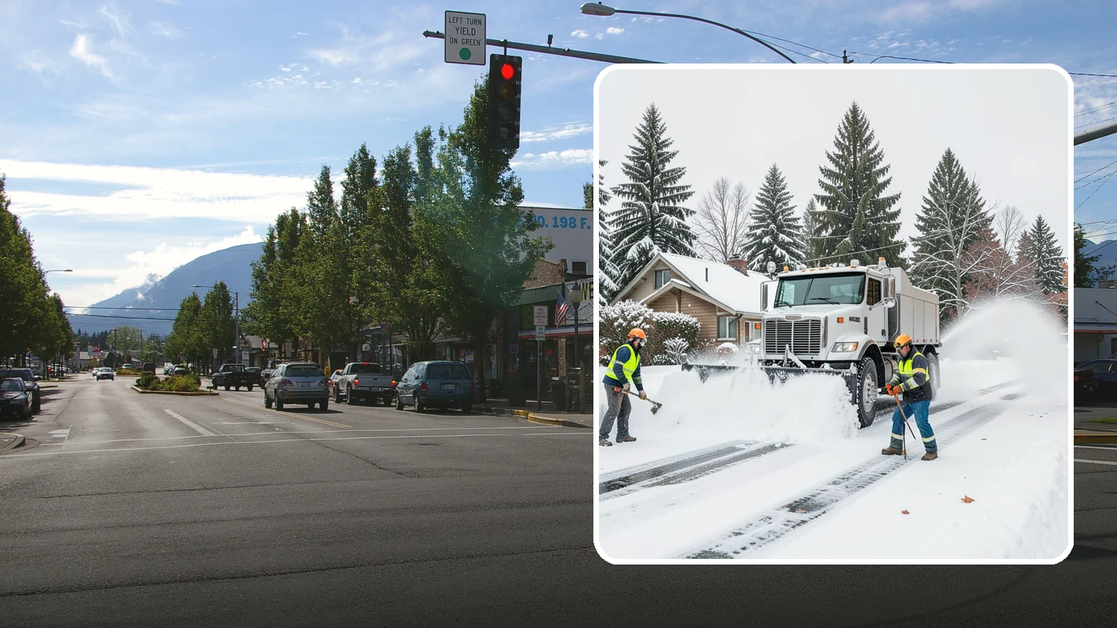 Plow Truck Service in North Bend, King County, WA - Our plow trucks clear driveways, lots, and access roads across Western Washington quickly and thoroughly.