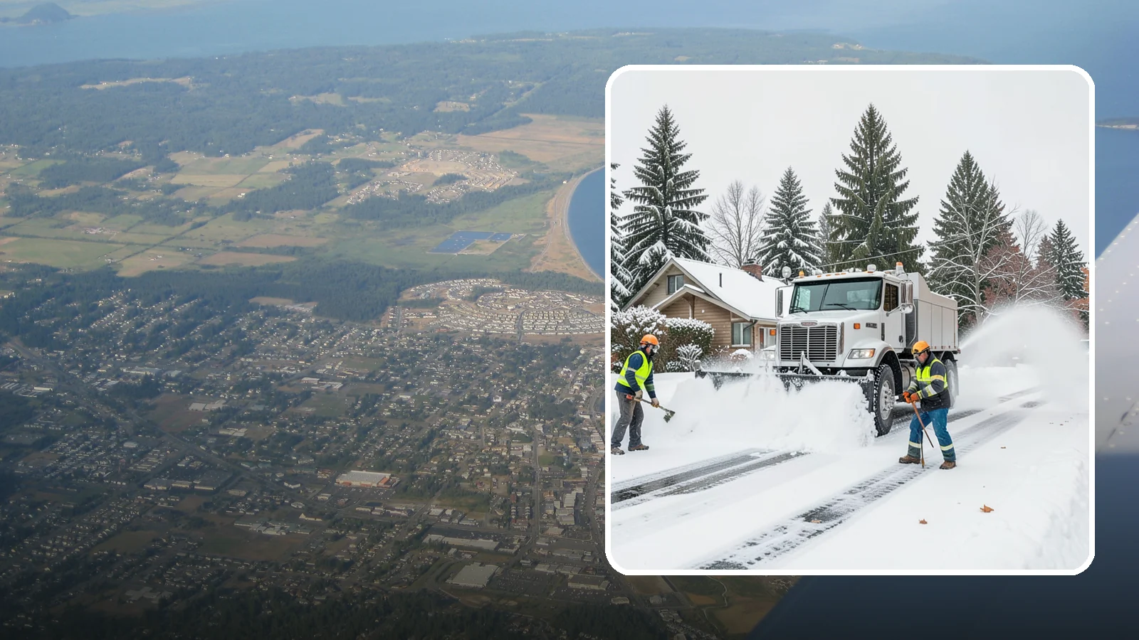 Plow Truck Service in Oak Harbor, Island County, WA - Our plow trucks clear driveways, lots, and access roads across Western Washington quickly and thoroughly.
