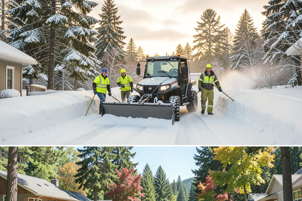 Plow Truck Service in Orting, Pierce County, WA - Plow truck service runs from the first lowland snowfall in late November through the last events of February and early March.