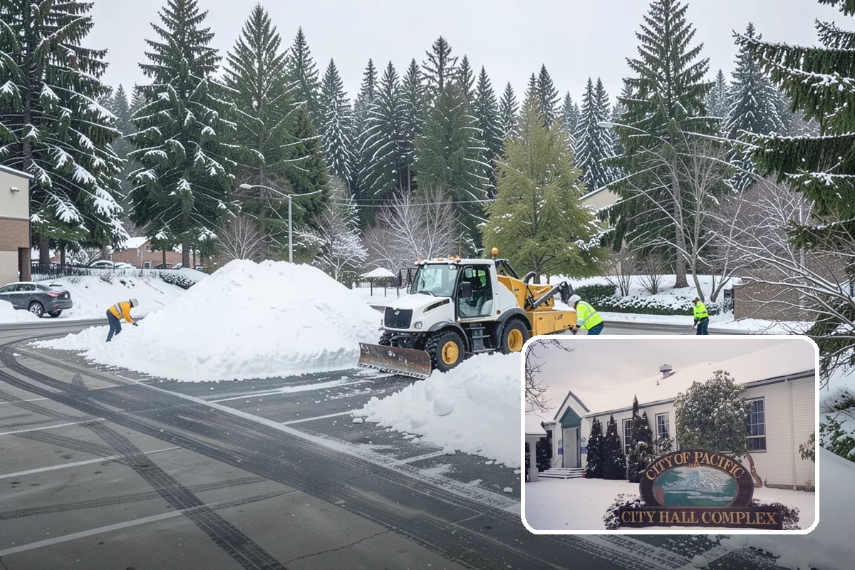 Plow Truck Service in Pacific, King County, WA - Fast clearing of heavy maritime snow across large surfaces