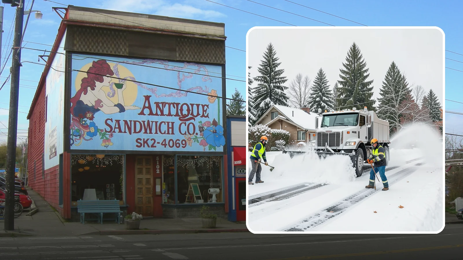 Plow Truck Service in Ruston, Pierce County, WA - Our plow trucks clear driveways, lots, and access roads across Western Washington quickly and thoroughly.