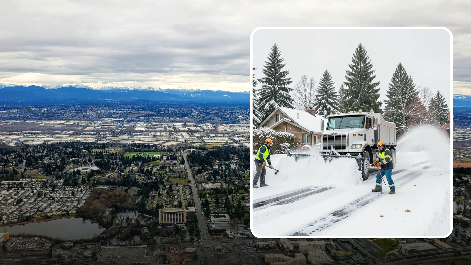 Plow Truck Service in SeaTac, King County, WA - Our plow trucks clear driveways, lots, and access roads across Western Washington quickly and thoroughly.