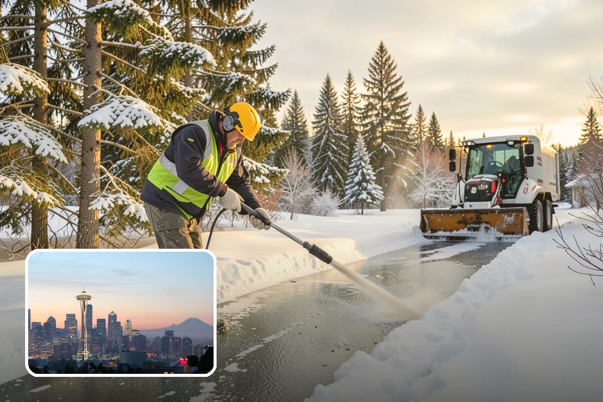 Plow Truck Service in Seattle, King County, WA - Fast clearing of heavy maritime snow across large surfaces