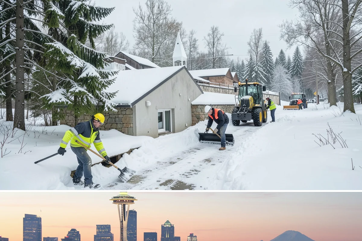 Plow Truck Service in Seattle, King County, WA - Plow truck service runs from the first lowland snowfall in late November through the last events of February and early March.