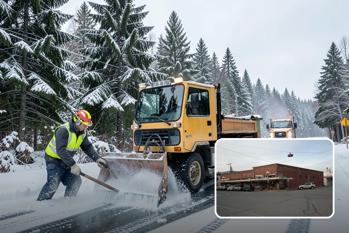 Plow Truck Service in Sedro-Woolley, Skagit County, WA - Fast clearing of heavy maritime snow across large surfaces
