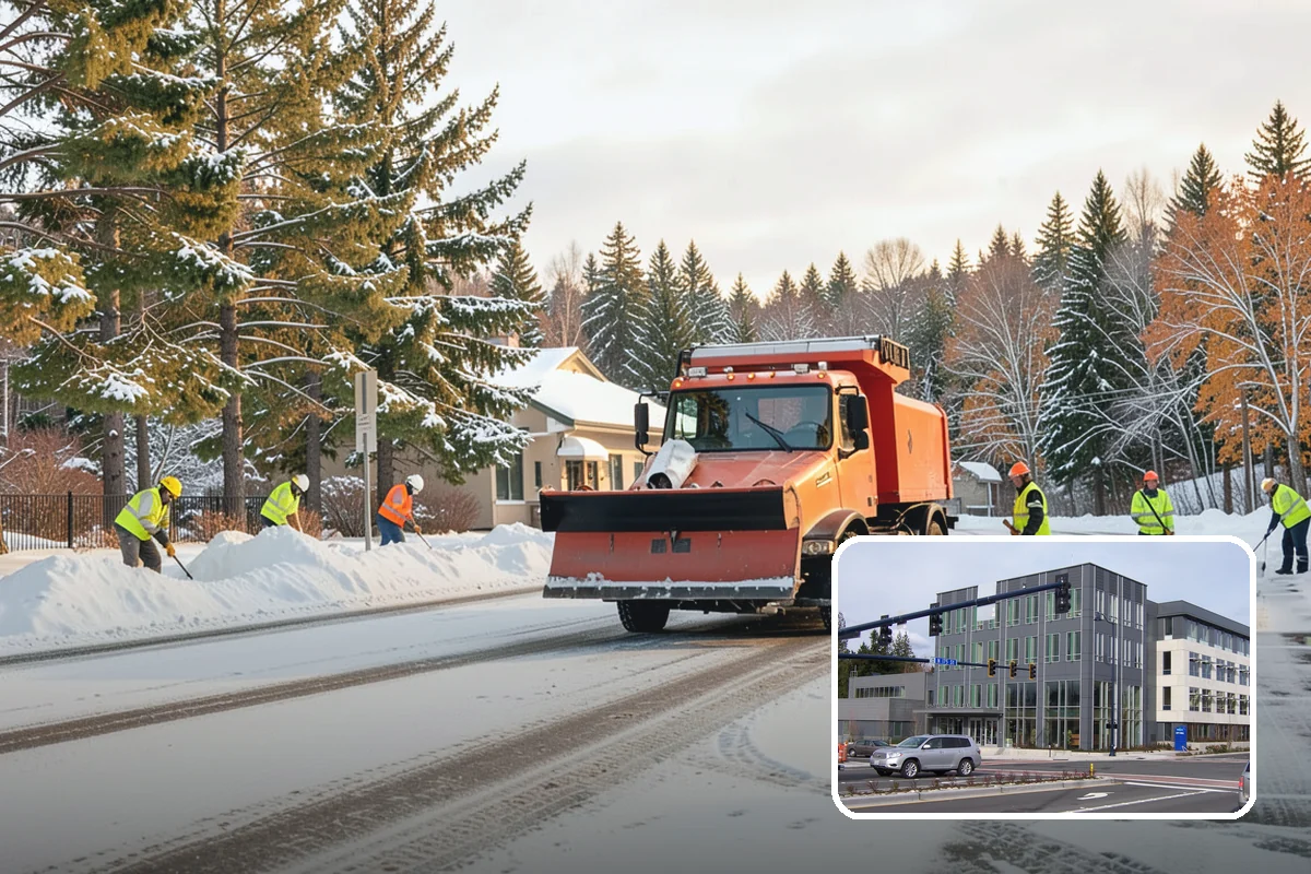 Plow Truck Service in Shoreline, King County, WA - Fast clearing of heavy maritime snow across large surfaces