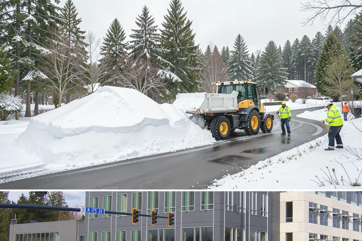 Plow Truck Service in Shoreline, King County, WA - Plow truck service runs from the first lowland snowfall in late November through the last events of February and early March.
