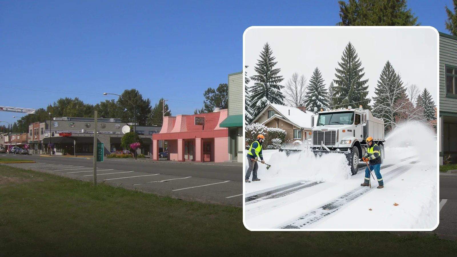 Plow Truck Service in Snoqualmie, King County, WA - Our plow trucks clear driveways, lots, and access roads across Western Washington quickly and thoroughly.