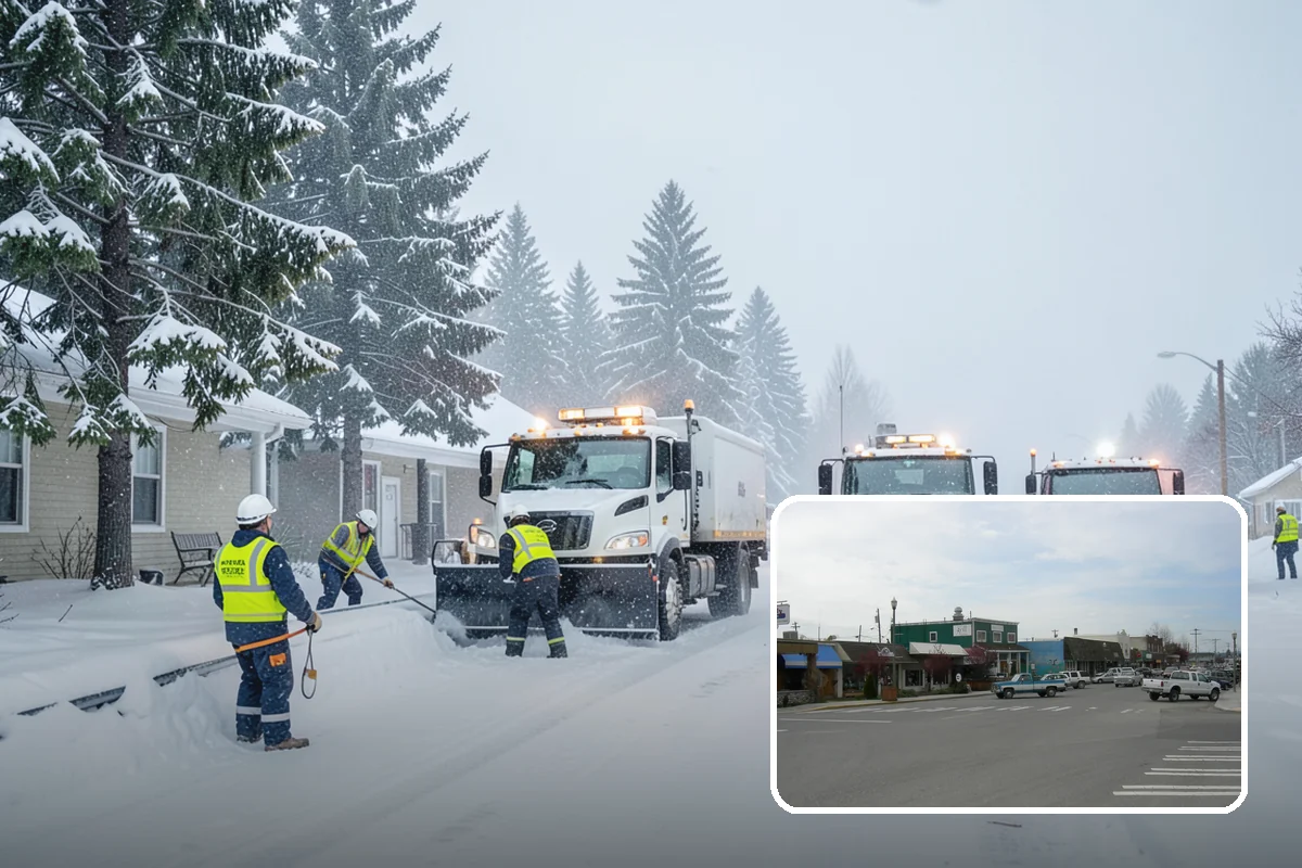 Plow Truck Service in Stanwood, Snohomish County, WA - Fast clearing of heavy maritime snow across large surfaces