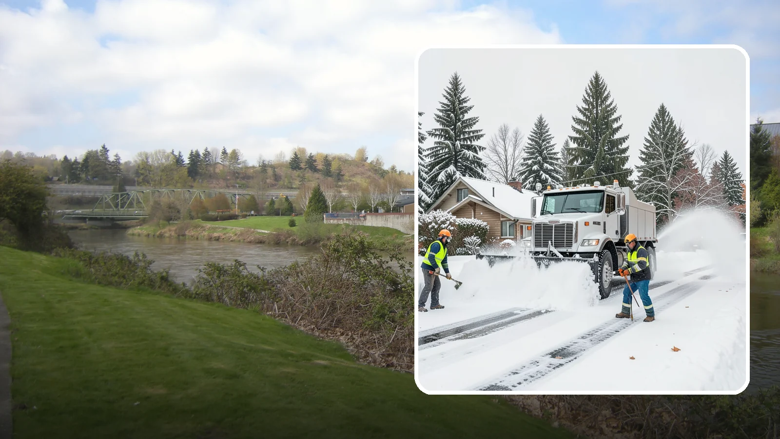 Plow Truck Service in Tukwila, King County, WA - Our plow trucks clear driveways, lots, and access roads across Western Washington quickly and thoroughly.