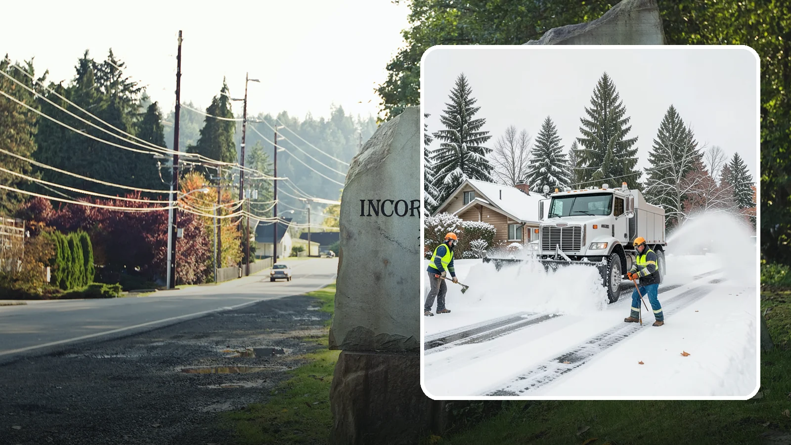 Plow Truck Service in Wilkeson, Pierce County, WA - Our plow trucks clear driveways, lots, and access roads across Western Washington quickly and thoroughly.