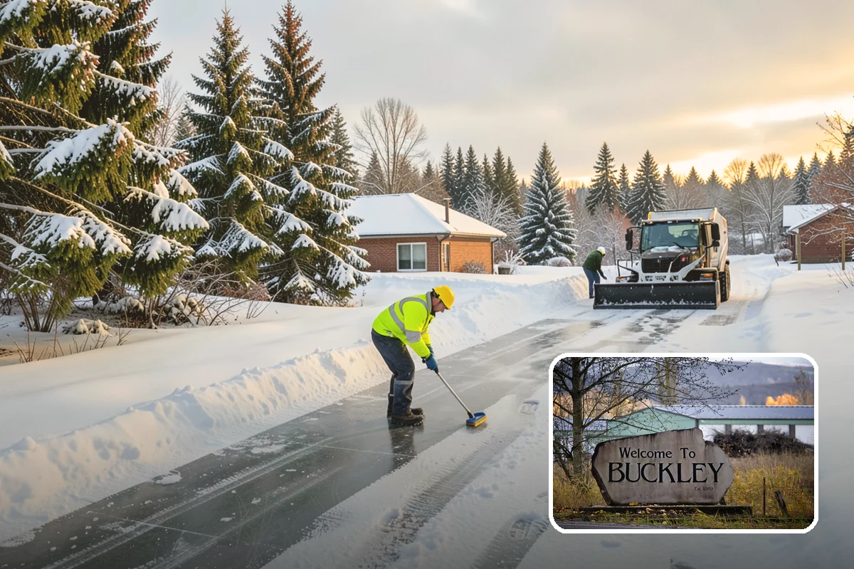 Polar Vortex Response in Buckley, Pierce County, WA - Cold-rated deicer chemistry that keeps working when rock salt quits