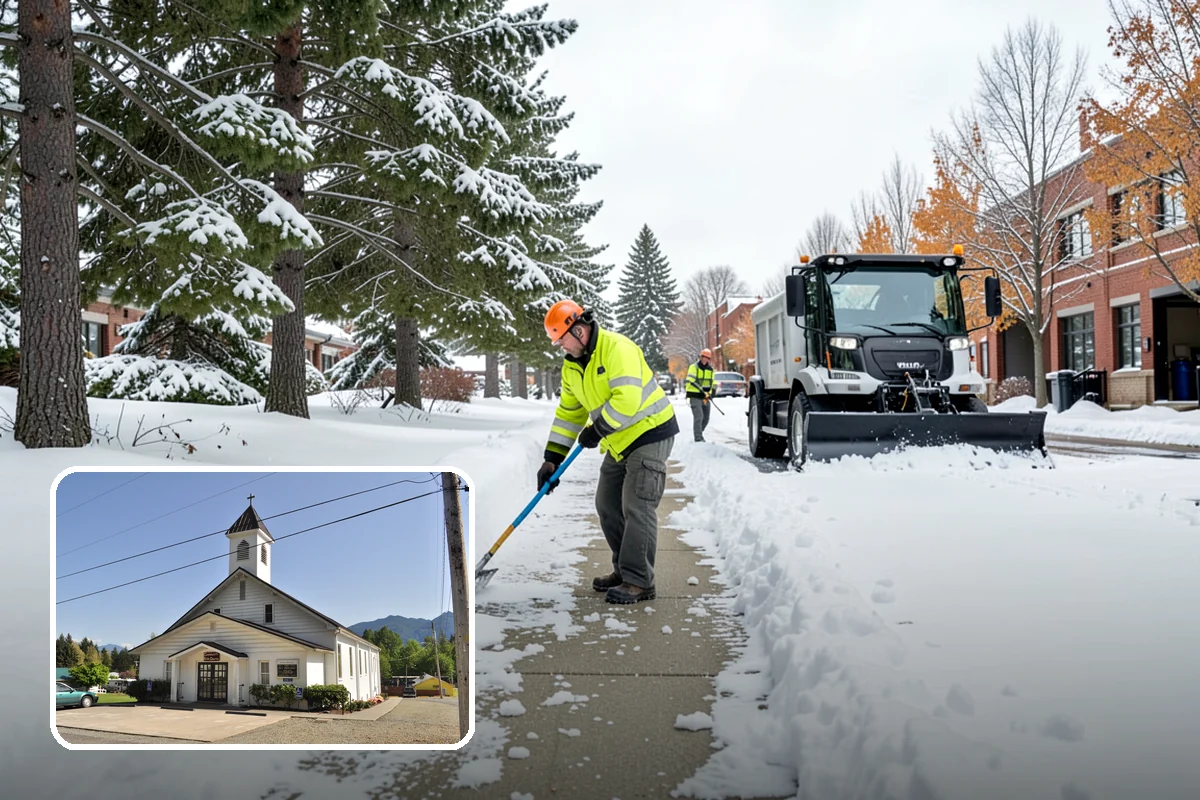 Polar Vortex Response in Concrete, Skagit County, WA - Cold-rated deicer chemistry that keeps working when rock salt quits