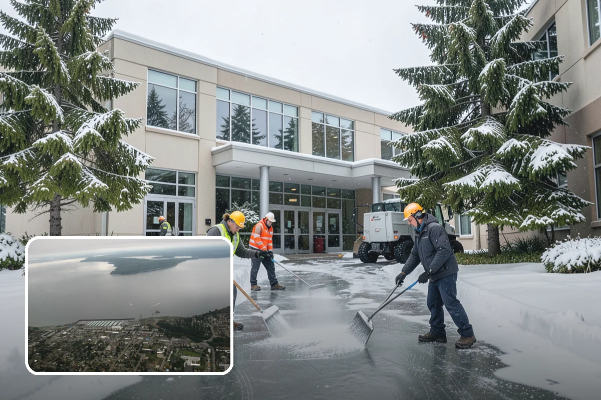 Polar Vortex Response in Des Moines, King County, WA - Cold-rated deicer chemistry that keeps working when rock salt quits