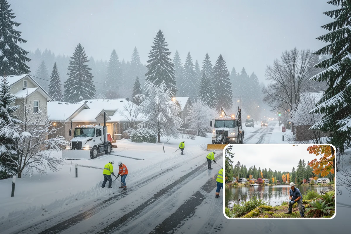 Polar Vortex Response in La Conner, Skagit County, WA - Cold-rated deicer chemistry that keeps working when rock salt quits