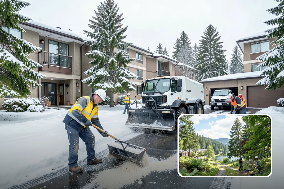 Polar Vortex Response in Lake Forest Park, King County, WA - Cold-rated deicer chemistry that keeps working when rock salt quits