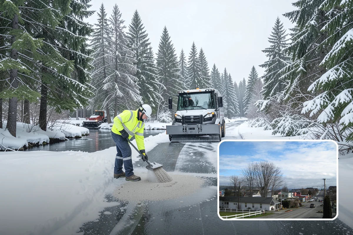 Polar Vortex Response in Langley, Island County, WA - Cold-rated deicer chemistry that keeps working when rock salt quits