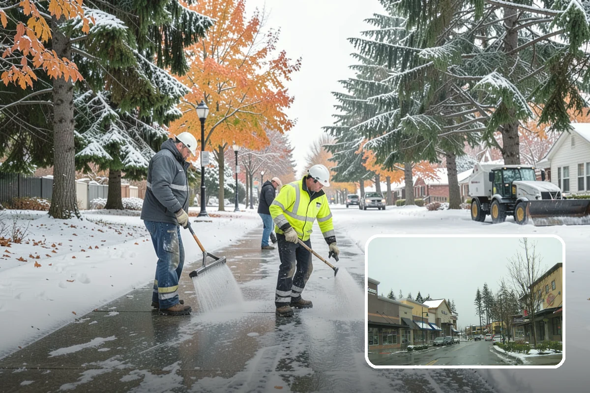 Polar Vortex Response in Mill Creek, Snohomish County, WA - Cold-rated deicer chemistry that keeps working when rock salt quits