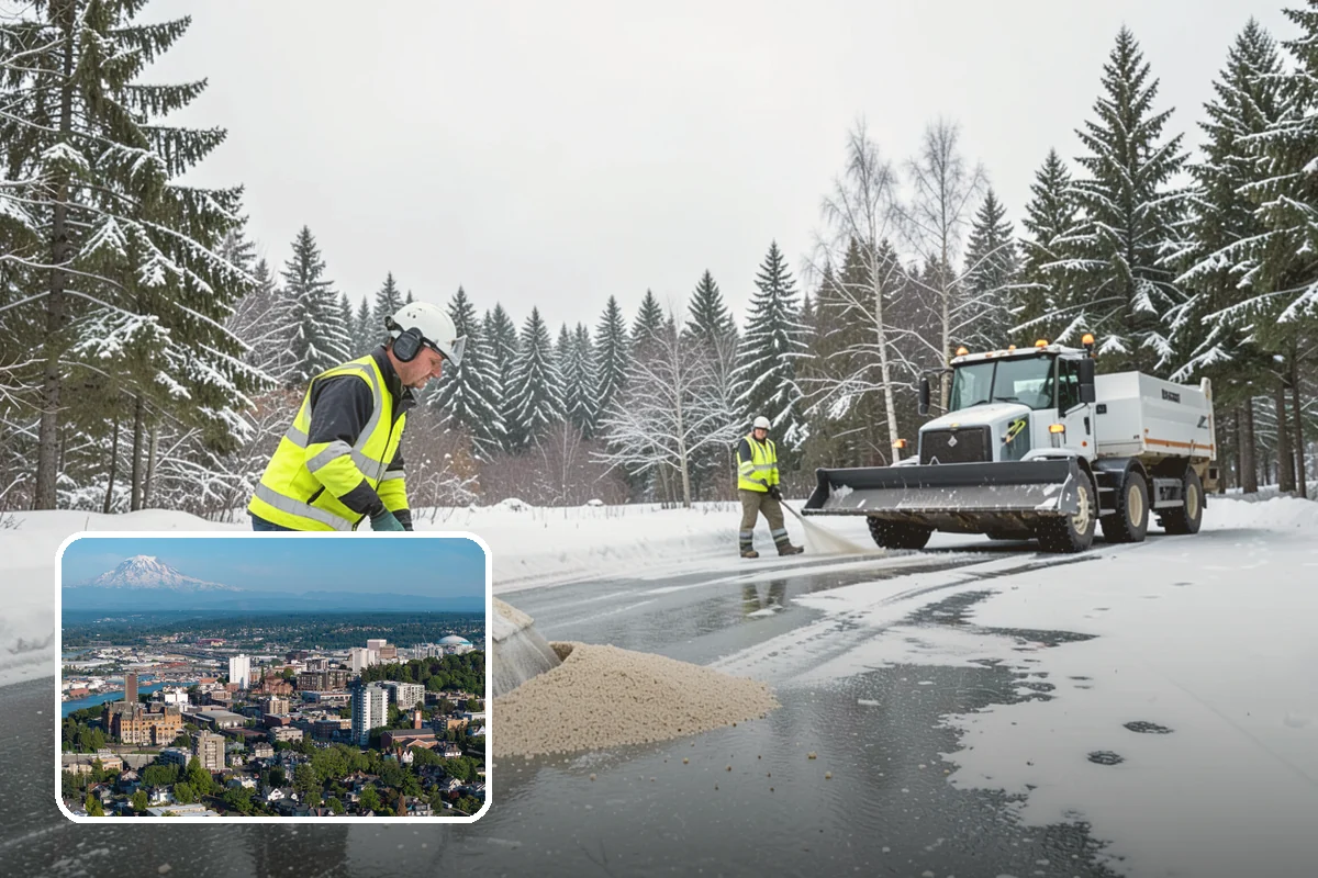 Polar Vortex Response in Tacoma, Pierce County, WA - Cold-rated deicer chemistry that keeps working when rock salt quits