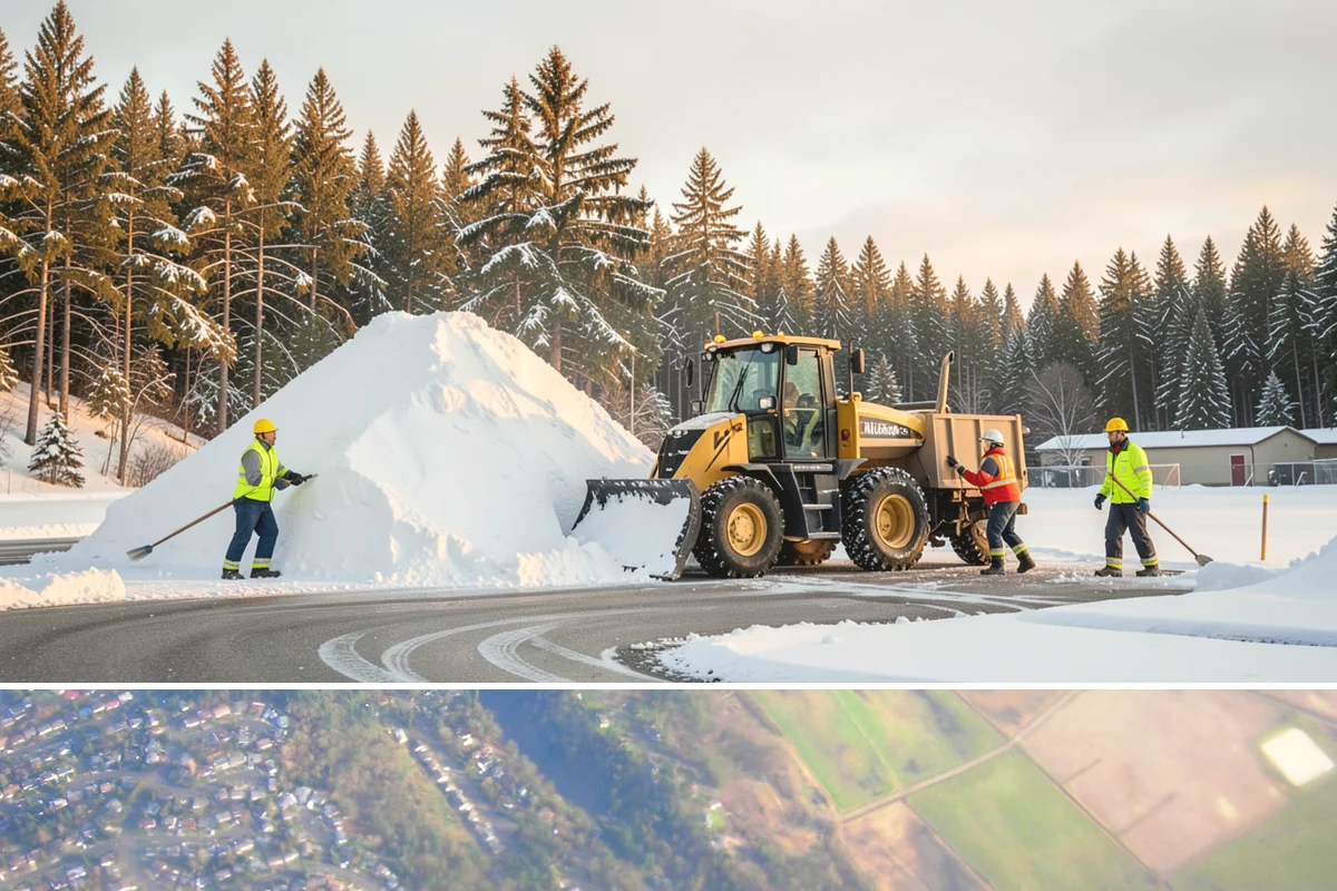 Police Station Snow Removal in Algona, King County, WA - Stations require reliable coverage from late November through February during lowland freeze events.