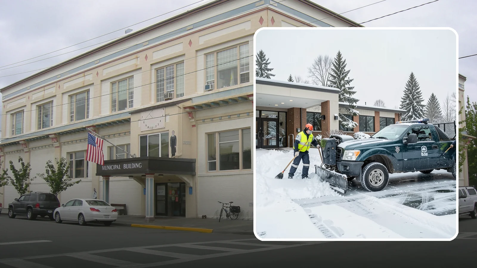 Police Station Snow Removal in Anacortes, Skagit County, WA - We keep police station lots, sally ports, and secure entrances clear so patrol vehicles and personnel move without delay in any...