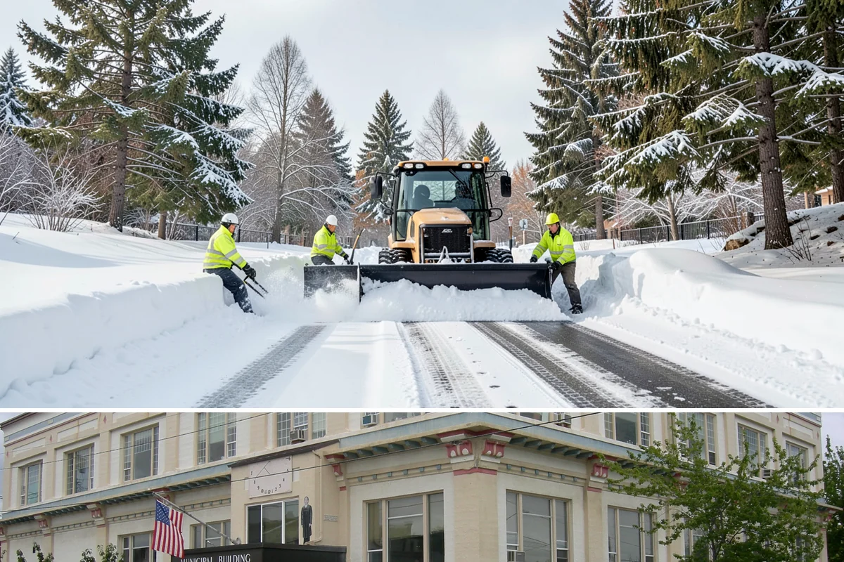 Police Station Snow Removal in Anacortes, Skagit County, WA - Stations require reliable coverage from late November through February during lowland freeze events.