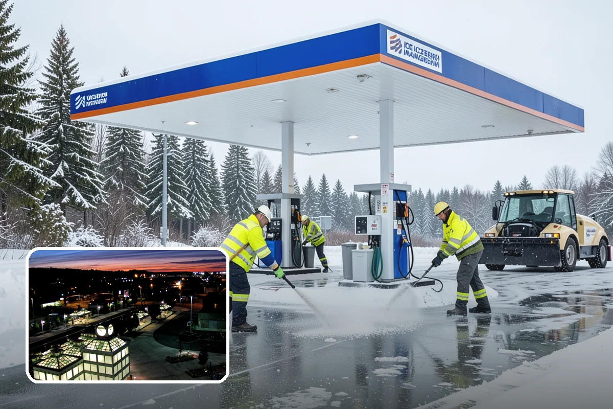 Police Station Snow Removal in Auburn, King County, WA - Patrol and staff lots cleared around the clock
