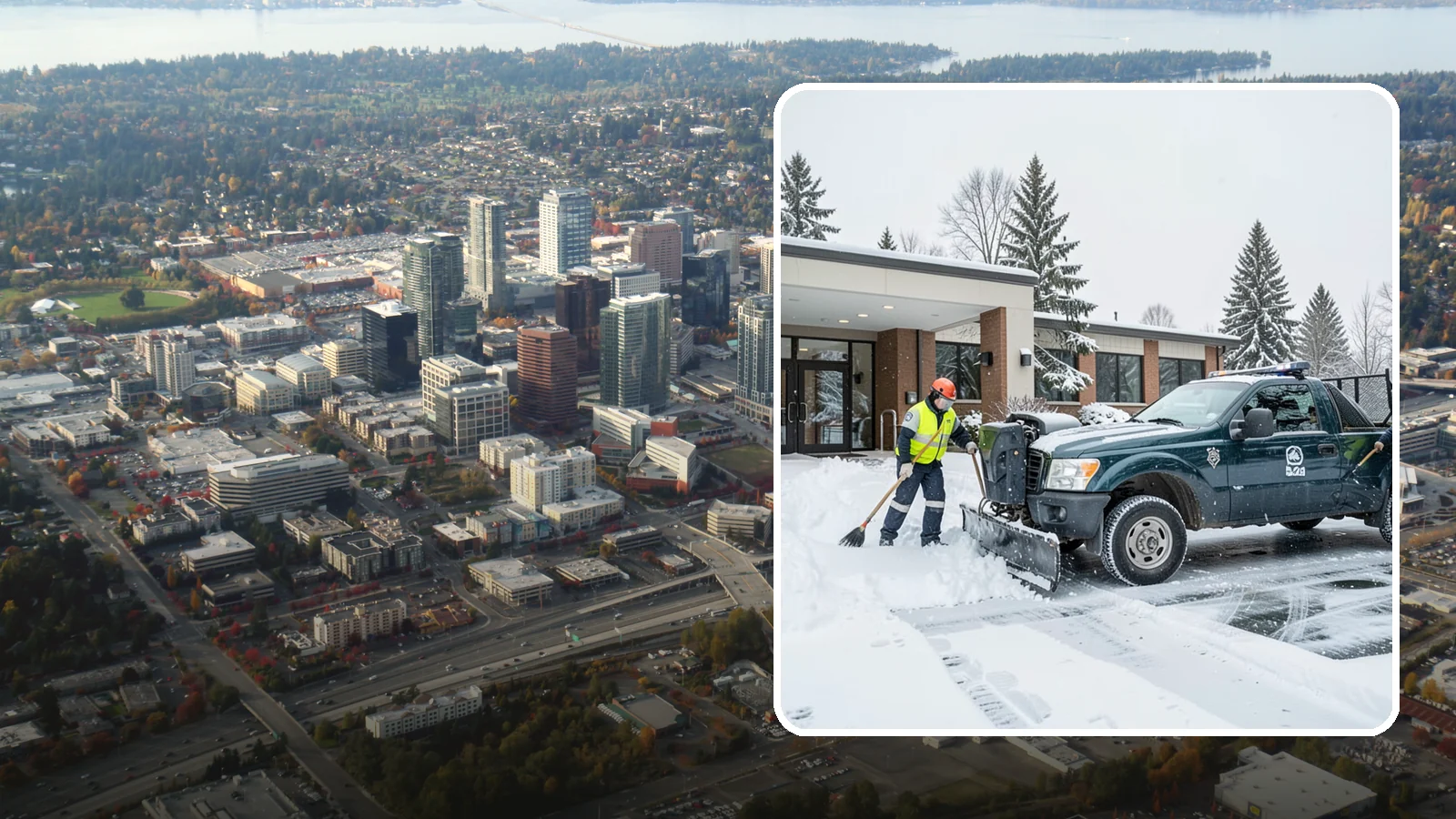 Police Station Snow Removal in Bellevue, King County, WA - We keep police station lots, sally ports, and secure entrances clear so patrol vehicles and personnel move without delay in any...