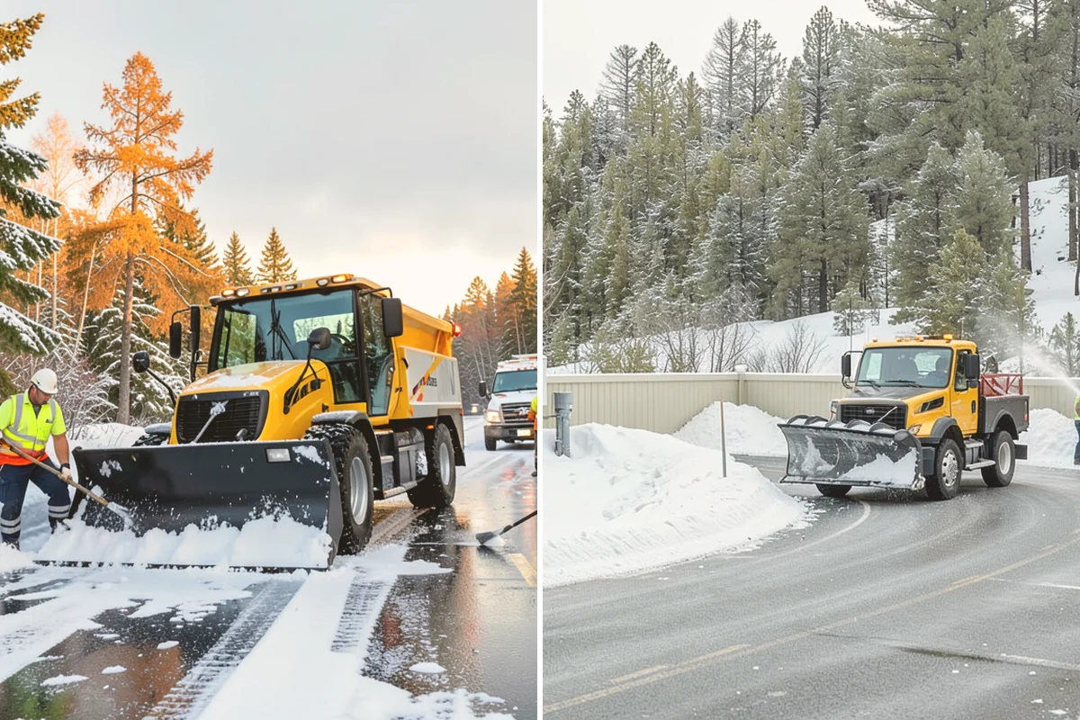 Police Station Snow Removal in Bellevue, King County, WA - Identify patrol lots, sally ports, and public entrances