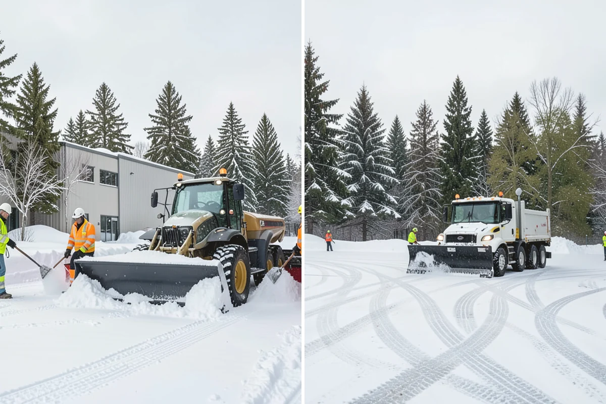 Police Station Snow Removal in Black Diamond, King County, WA - Identify patrol lots, sally ports, and public entrances