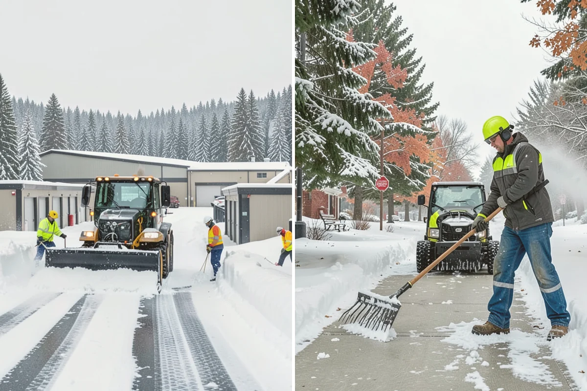 Police Station Snow Removal in Bothell, King County, WA - Identify patrol lots, sally ports, and public entrances