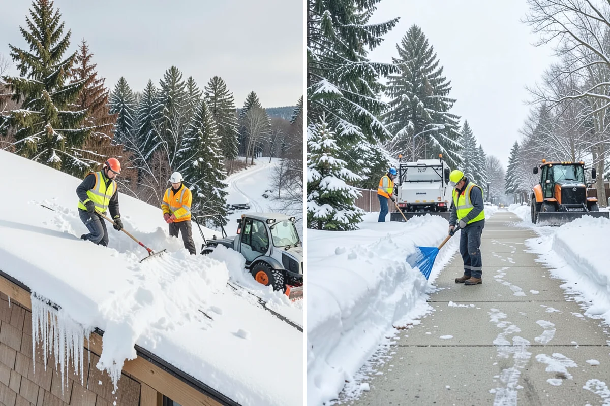 Police Station Snow Removal in Buckley, Pierce County, WA - Identify patrol lots, sally ports, and public entrances