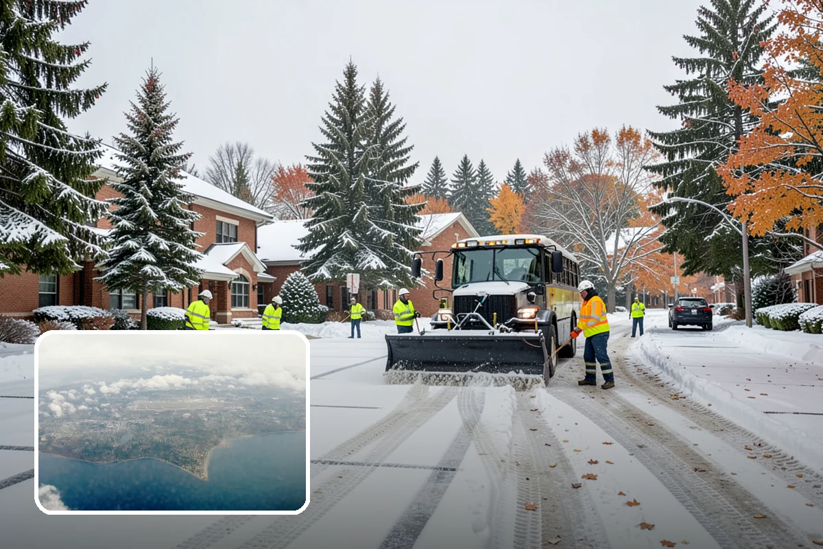 Police Station Snow Removal in Burien, King County, WA - Patrol and staff lots cleared around the clock