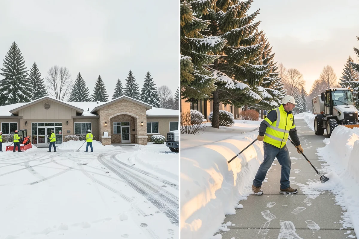 Police Station Snow Removal in Carnation, King County, WA - Identify patrol lots, sally ports, and public entrances