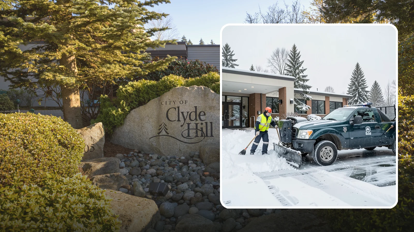 Police Station Snow Removal in Clyde Hill, King County, WA - We keep police station lots, sally ports, and secure entrances clear so patrol vehicles and personnel move without delay in any...