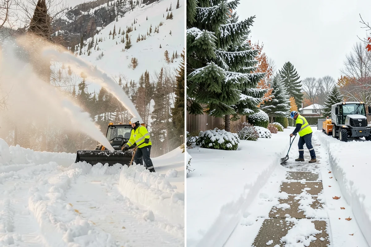 Police Station Snow Removal in Concrete, Skagit County, WA - Identify patrol lots, sally ports, and public entrances